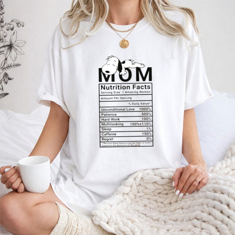 Mom Nutrition Facts Snoopy Mothers Day 1 T Shirt