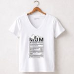 Mom Nutrition Facts Snoopy Mothers Day 5 Womens V Neck