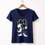 ND Irish Snoopy Dabbing Notre Dame Fighting Irish 5 Womens V Neck.jpg