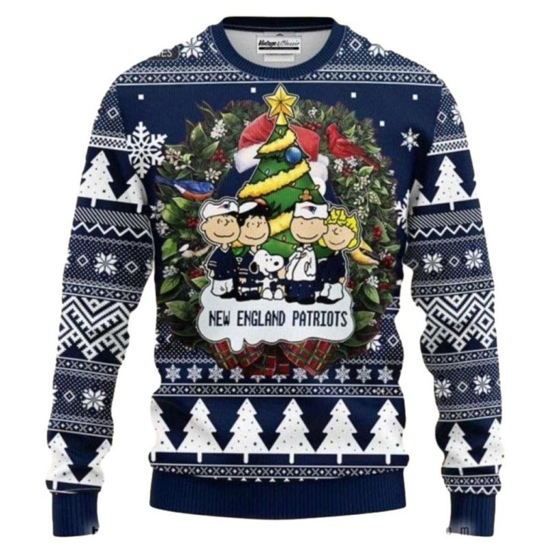 New England Patriots Peanuts Snoopy Ugly Sweater 1.Jpg