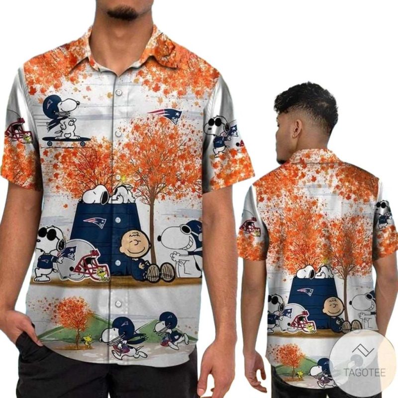 New England Patriots Snoopy Autumn Hawaiian Shirt 1.Jpg