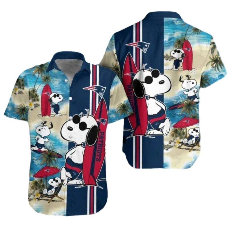 New England Patriots Snoopy Surfing Hawaiian Shirt 1.Jpg