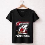 New Jersey Devils Snoopy Perfect Smile 7 Womens V Neck.jpg