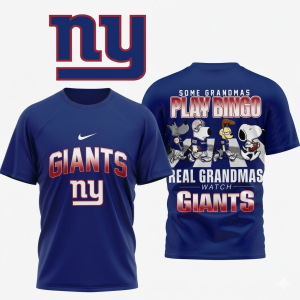 New York Giants Snoopy Cartoon Prime Time All Over Print T Shirt 1.png