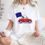 New York Giants Snoopy Driving With Woodstock and Flag 1 T Shirt