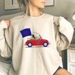 New York Giants Snoopy Driving With Woodstock and Flag 3 Sweatshirt