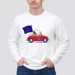 New York Giants Snoopy Driving With Woodstock and Flag 4 Long Sleeves