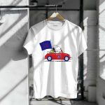 New York Giants Snoopy Driving With Woodstock and Flag T Shirt 6