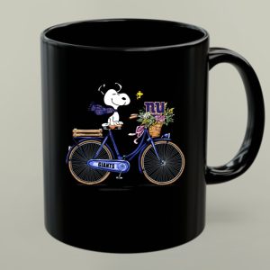 New York Giants Snoopy on Bicycle with Flowers and Scarf 1 mug 1.jpg