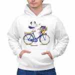 New York Giants Snoopy on Bicycle with Flowers and Scarf 2 Hoodie
