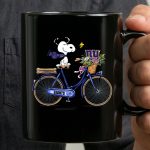 New York Giants Snoopy on Bicycle with Flowers and Scarf 3 mug 1.jpg