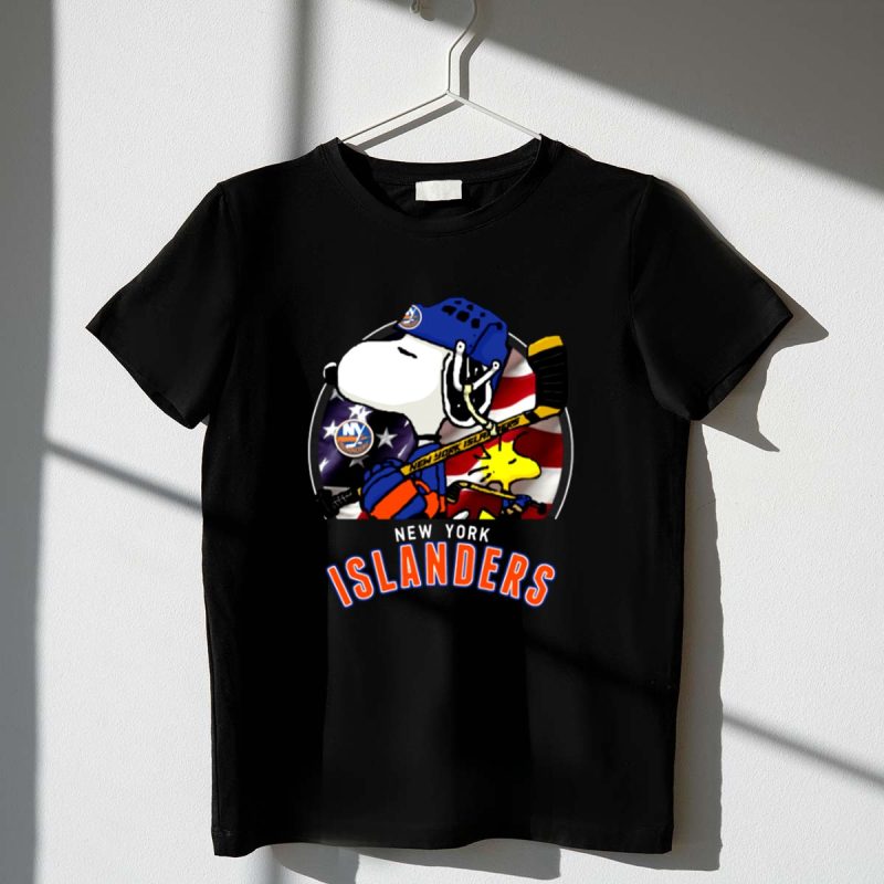 New York Islanders Ice Hockey Snoopy And Woodstock For 4Th Of July 1 T Shirt.jpg