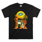 New York Jets Halloween Snoopy and Charlie Brown with Pumpkin T Shirt 6