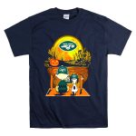 New York Jets Halloween Snoopy and Charlie Brown with Pumpkin T Shirt 7