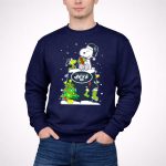 New York Jets Snoopy And Woodstock Christmas Gift With Tree And Snowflakes 3 Sweatshirt