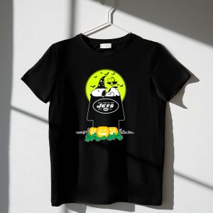 New York Jets Snoopy Halloween Pumpkin Moon House 1 T Shirt