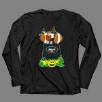 New York Jets Snoopy Halloween Reading Witch Pumpkin Football 4 Long Sleeves