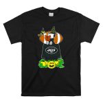 New York Jets Snoopy Halloween Reading Witch Pumpkin Football T Shirt 6