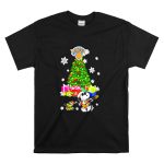New York Knicks Snoopy Woodstock Christmas Tree Gifts Snowflakes T Shirt 6