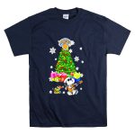 New York Knicks Snoopy Woodstock Christmas Tree Gifts Snowflakes T Shirt 7