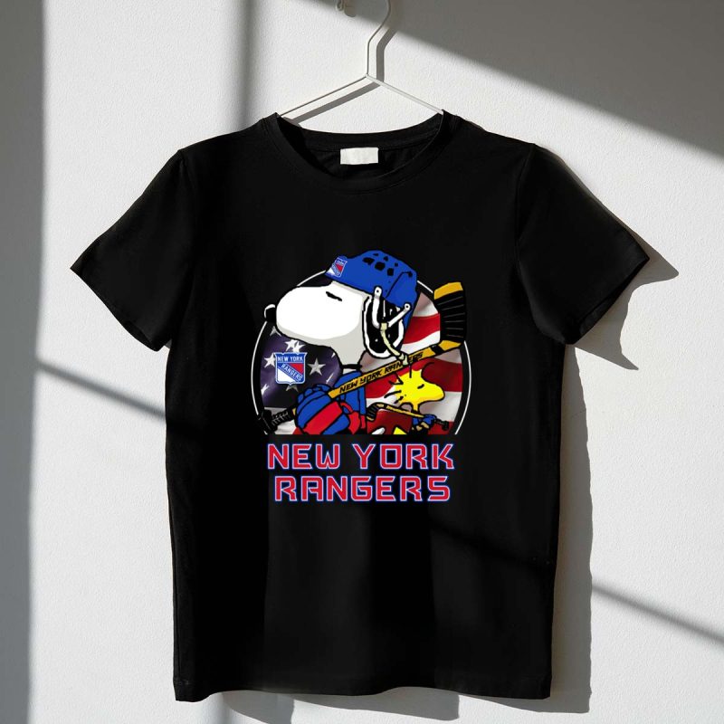 New York Rangers Ice Hockey Snoopy And Woodstock 1 T Shirt