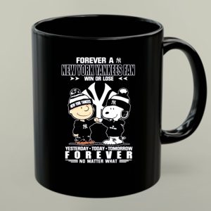 New York Yankees Fan Forever Peanuts Snoopy And Charlie Brown 1 mug.jpg