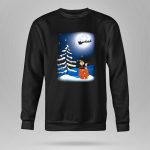 Noel Night Snoopy Peanuts Movie Christmas Scene Santa Sleigh Winter Tree with Lights T Shirt 9.jpg