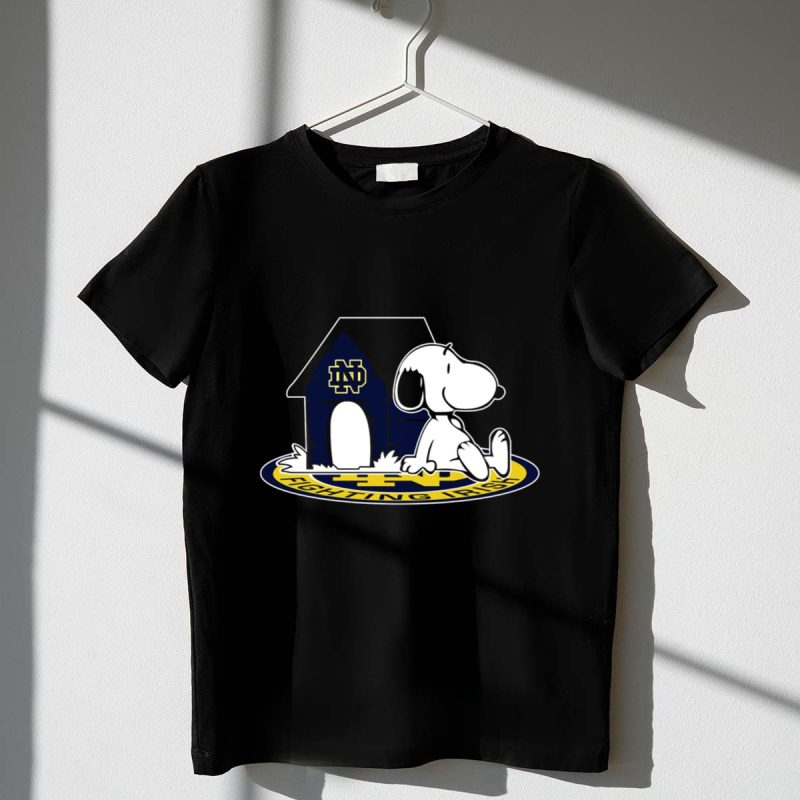 Notre Dame Fighting Irish Snoopy Football Fan Now And Forever 1 T Shirt.jpg