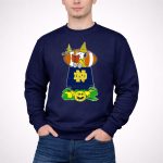 Notre Dame Fighting Irish Snoopy Halloween Pumpkin Scene With Football 3 Sweatshirt.jpg