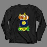 Notre Dame Fighting Irish Snoopy Halloween Pumpkin Scene With Football 4 Long Sleeves.jpg