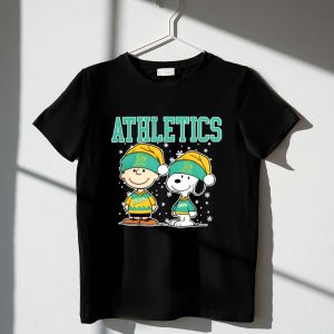 Oakland Athletics Snoopy Charlie Brown Christmas Baseball 1 T Shirt.jpg