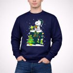 Oakland Athletics Snoopy Christmas Peanuts Holiday Gift Tree 3 Sweatshirt.jpg