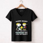 Oakland Athletics Snoopy Woodstock Charlie Brown Damn Right Now And Forever 7 Womens V Neck.jpg