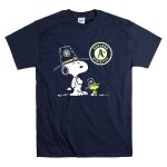 Oakland Athletics Snoopy and Woodstock Wearing Team Hats T Shirt 7.jpg