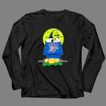 Oklahoma City Thunder Snoopy Halloween Moon Pumpkins 4 Long Sleeves