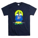 Oklahoma City Thunder Snoopy Halloween Moon Pumpkins T Shirt 7