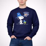 Oklahoma City Thunder Snoopy and Woodstock in Team Hats 3 Sweatshirt