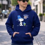 Oklahoma City Thunder Snoopy and Woodstock in Team Hats 8 Hoodie