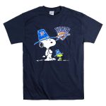 Oklahoma City Thunder Snoopy and Woodstock in Team Hats T Shirt 7