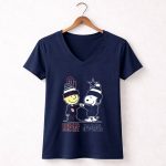 Oklahoma Sooners Dallas Cowboys Snoopy And Charlie Brown 5 Womens V Neck.jpg