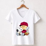 Oklahoma Sooners Peanuts Snoopy Champions 5 Womens V Neck.jpg