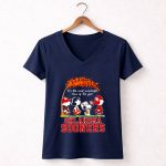 Oklahoma Sooners Snoopy And Friends Autumn Its The Most Wonderful Time Of The Year 5 Womens V Neck.jpg