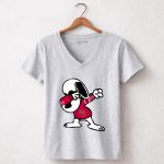Oklahoma Sooners Snoopy Dabbing 7 Womens V Neck.jpg