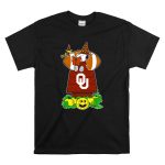 Oklahoma Sooners Snoopy Read Books Halloween Witch Woodstock Pumpkins Football T Shirt 6.jpg