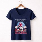 Oklahoma Sooners Snoopy Time Of The Years Christmas 5 Womens V Neck.jpg