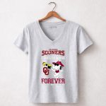 Oklahoma Sooners Snoopy makes me drink forever 7 Womens V Neck.jpg