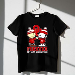 Oklahoma Sooners forever not just when we win Charlie Brown and Snoopy fist bump 1 T Shirt.jpg