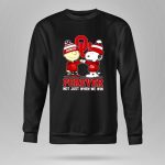 Oklahoma Sooners forever not just when we win Charlie Brown and Snoopy fist bump 9 Sweatshirt.jpg