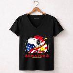 Ottawa Senators Ice Hockey Snoopy And Woodstock For 4th Of July 7 Womens V Neck.jpg