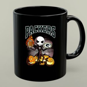 Packers Halloween Jack Skellington Green Bay Football Pumpkins 1 mug.jpg